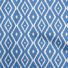 oneOone Cotton Flex Blue Fabric Asian Ikat Quilting Supplies Print-Kc4