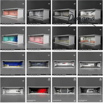 Diorama 1:64 Coche Garaje Modelo Iluminación LED Ciudad Coche Showroom Escena Display Model Foto 1 de 4
