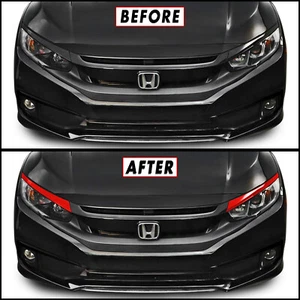 Superposición de vinilo Redout Blackout para el borde de párpados del faro Honda Civic 2016-21 - Imagen 1 de 6