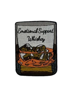 Emotional Support Whiskey Patch Iron On Drink 2.75” X 3.25” Cowboy - Picture 1 of 4