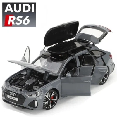 Voiture Jouet Audi RS6 1 32 Alliage Son Lumière Porte Ouvertes Cadeau Collection - Photo 1/4