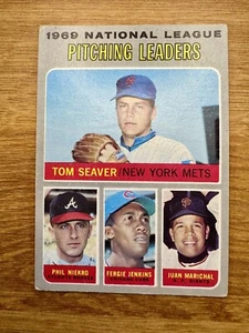1970 Topps #69 NL Pitching Leaders Seaver Niekro Jenkins Marichal HOF - Imagen 1 de 2