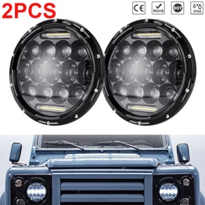 2PCS 7" Inch Hi/Lo Projector Light LED HEADLIGHT For Land Rover Defender 90 110 - Picture 1 of 10