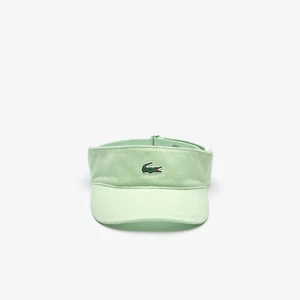Lacoste Golf Cap Sport Visor Hellgrün Krokodil verstellbar One Size NEU