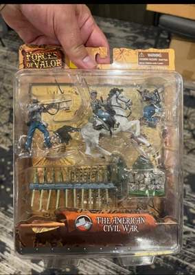 1/32 FORCES OF VALOR AMERICAN CIVIL WAR w WHITE HORSE & FIGURES UNIMAX MIB - Image 1 of 3