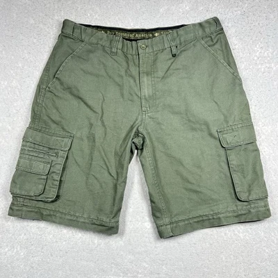 Boy Scouts Of America Cargo Short Men’s 32 Youth 20 Green Army Elastic Waist - Image 1 of 4