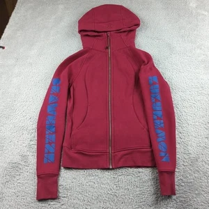 Lululemon Scuba Hoodie Womens 4 Red SeaWheeze Reflective Rare - Picture 1 of 17