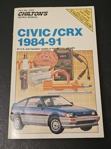 Honda Civic CRX 1984-91 Repair Manual Chilton's Service Shop PB Book US Canadian - Bild 1 von 5