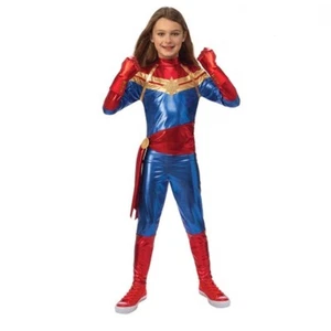 Girls Captain Marvel costume Dress Up Size Large Halloween Disney Cruise - Picture 1 of 10