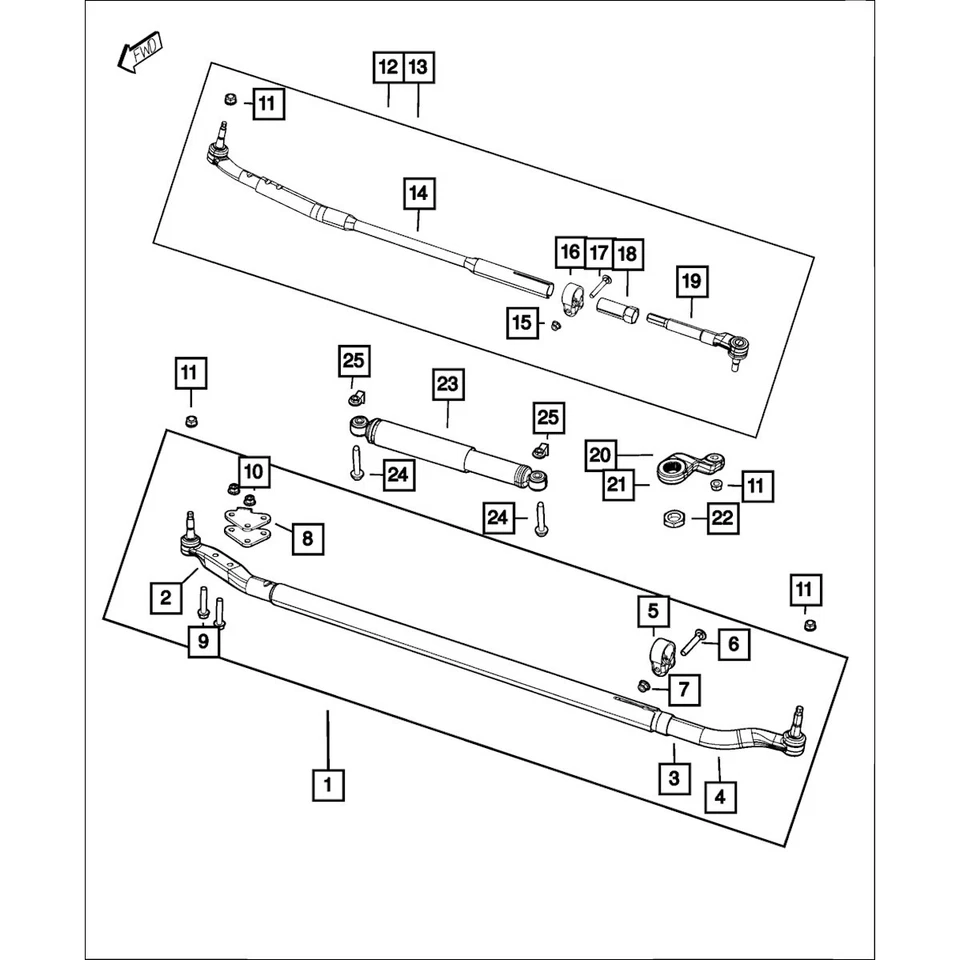 68369918AE Mopar Steering Linkage Conversion Kit for Ram 2500 3500 2021 - Image 1 of 1