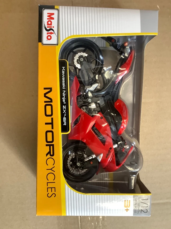 MAISTO 1:12 Kawasaki Ninja ZX 6R RED MOTORCYCLE BIKE DIECAST MODEL Toy With Box - Image 1 of 2