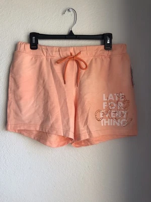 Disney Alice in Wonderland Peach White Rabbit Shorts size Medium Lounge Comfy - Image 1 of 4