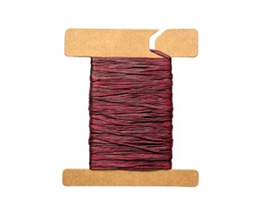 Kulay Burgundy Artificial Sinew Waxed Flat Polyester Thread,  Sinue, 20 yards - Picture 1 of 7