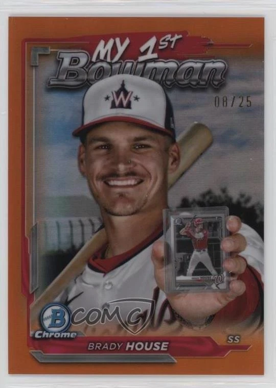 2024 Bowman Chrome My 1st Bowman Orange Refractor /25 Brady House #M1B-39 - Image 1 of 2