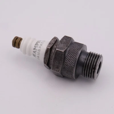 Vintage Spark Plug CHAMPION R-7 Racing Grey Text? Made in USA (CH41) - Image 1 of 4