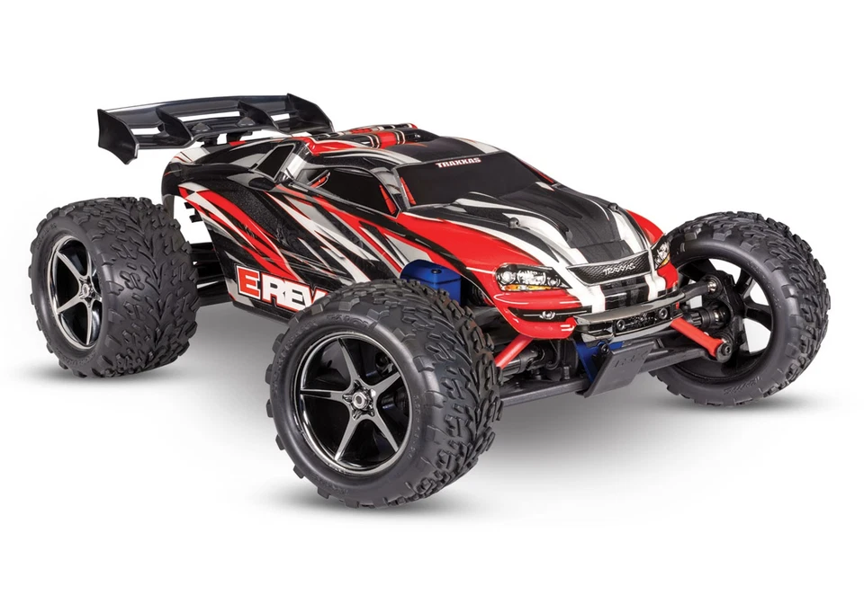 Traxxas 71054-8-RED - E-Revo 1/16 4X4 Monster Truck RTR, Red - Image 1 of 1