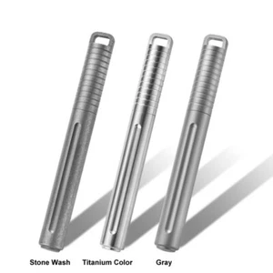 EDC Titanium Alloy Keychain Ballpoint Pen Outdoor Mini Portable Signature Tools - Picture 1 of 19