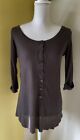 EUC Enza Costa henly ribbed top size M Taupe