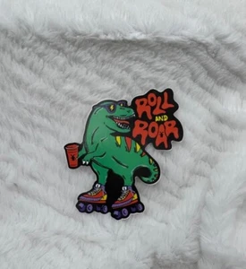Dutch Bros Roll And Roar Dinosaur Vinyl Sticker Roller Skating Cool Design - Picture 1 of 4