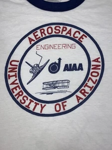 Vintage University of Arizona Aerospace Engineering Ringer Shirt Men M 80s 11495 - Picture 1 of 7
