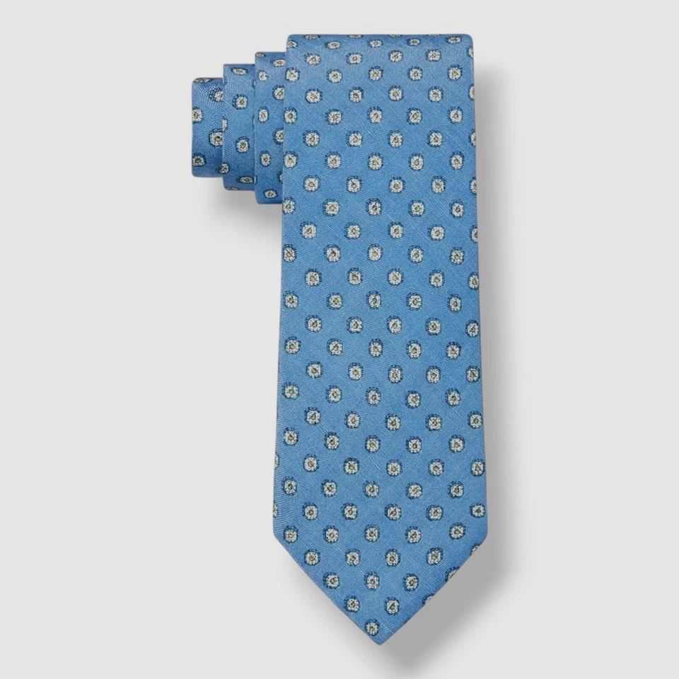 Lauren Ralph Lauren Men's Blue Offset Foulard Skinny Silk Tie 60 x 3 Foto 1 de 1