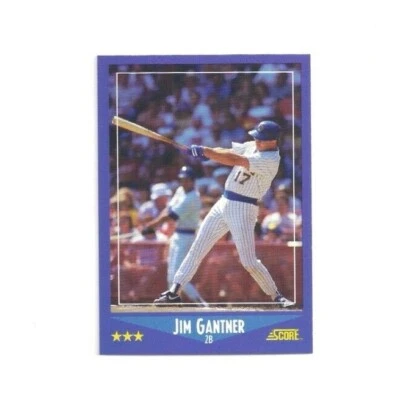 MLB 1988 Score JIM GANTNER #197 Milwaukee Brewers - Image 1 of 4