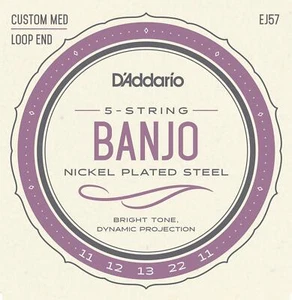 D'Addario EJ57 5-String Banjo Strings, Nickel, Custom Medium, 11-22 - Picture 1 of 1
