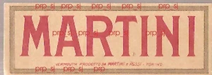 MARTINI ETICHETTA VERMOUTH MARTINI ROSSI TORINO ANNI 1940 ORIGINALE - Imagen 1 de 1