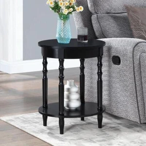 Convenience Concepts End/Side Table 24"Hx16"Wx20.5"D Classic Accents Oval Black - Picture 1 of 6