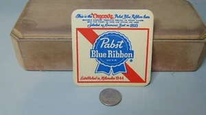 Montaña rusa de cerveza Pabst 1970 cinta azul - Imagen 1 de 4