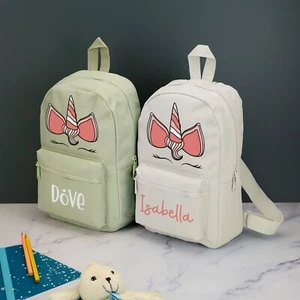 Personalised Unicorn Kids Backpack with Name Choice of Colours Unicorn Head - Picture 1 of 34