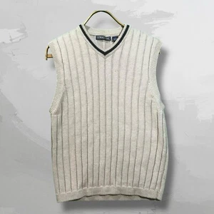 Structure VTG Sweater Vest Men's XL Ramie/Cotton Tan V-neck Pullover - Picture 1 of 6