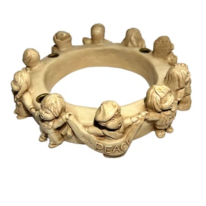 Vintage Abbey Press Advent Wreath Candle Holder Children All Over The World - Imagen 1 de 8