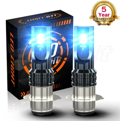 For Yamaha Timberwolf 250 Warrior 350 YFB LED Headlight 8000K Bright Blue Bulbs - Изображение 1 из 4