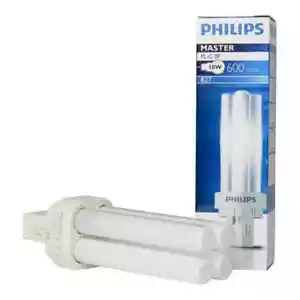Philips Master 10w 2 pin G24d-1 bianco caldo 827 D PLC Biax risparmio energetico CFL 2700K - Foto 1 di 4