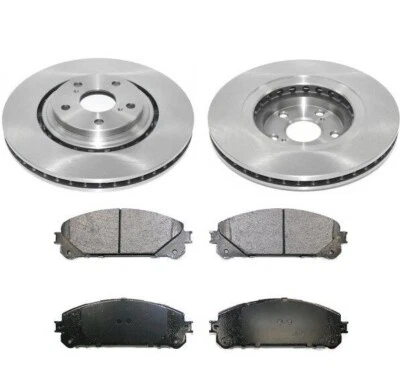 Set of 2PC Heavy Duty Front Brake Dis Rotors & Front Brake Pads RAV4 PRIME 21-22 - Image 1 of 3
