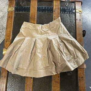 Burberry Khaki B Emroidered Pleat Skirt Size 8Y - Picture 1 of 10