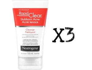 Neutrogena Acne Neutrogena Rapid clear stubborn acne Cleanser 125ml 5oz x3 - Picture 1 of 1