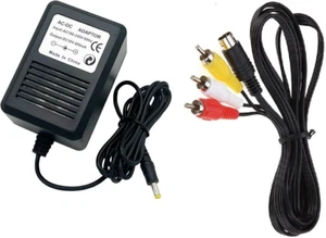 NEW AV RCA & Power AC Adapter Cord Cable for SEGA GENESIS 2 3 Models 1631 1461 - Picture 1 of 5