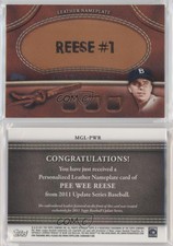 2011 Topps Manufactured Glove Leather Nameplate Pee Wee Reese #MGL-PWR HOF