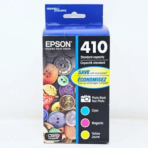 Epson 410 Photo Black & Color Ink Set T410520 OEM NEW Factory Sealed Exp 2026-27 - Picture 1 of 8