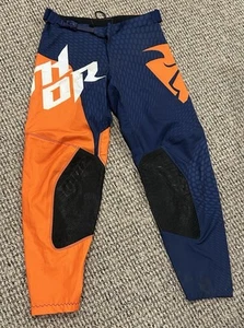 Thor Men's S5 Prime Slash Dirt Bike Pants Navy Blue/Orange - 30 - Picture 1 of 5