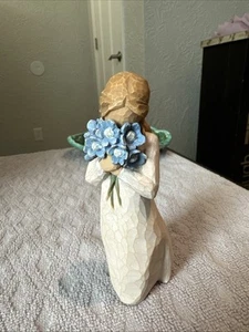 Blue Forget Me Not Willow Tree Girl Figurine - Picture 1 of 3