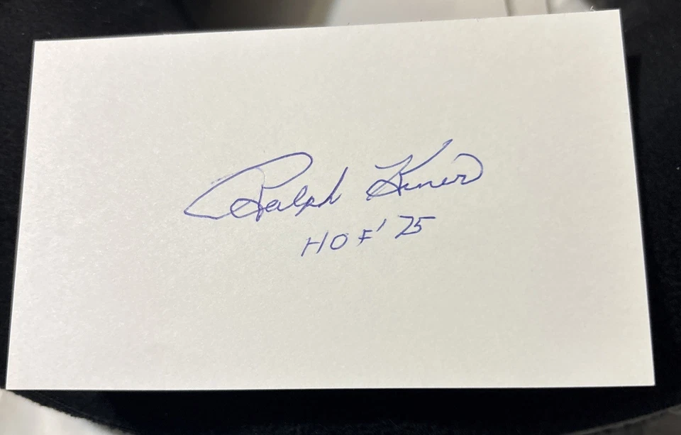 Ralph Kiner Signed Index Card  Pittsburgh Pirate  NY Mets Announcer - Image 1 of 1