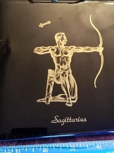 Vintage Delano Studios Retro Sagittarius Zodiac Tile Trivet Hot Plate Astrology - Picture 1 of 3