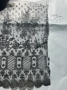 LACE. Black Vtg Pieces ( 5 ) From Auction House With Tags - Picture 1 of 5