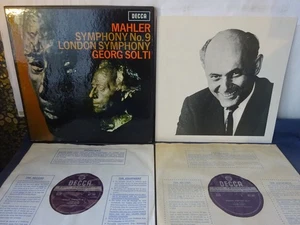 WBg (ED1) MAHLER - SYMPHONY NO 9 2LP BOX, LSO, Georg Solti, DECCA SET 360-1 - Picture 1 of 6