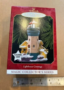 1999 Hallmark Keepsake Ornament Lighthouse Greetings Magic Collectors - Picture 1 of 2