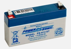 PS-612ST / PS612ST Powersonic 6V 1,3Ah AGM Batterie Plomb - Bild 1 von 3