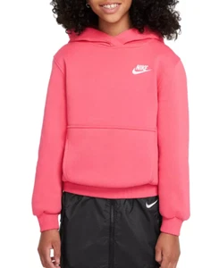 Nike All Kids Size XS - Fit Sportswear Club Fleece Hoodie Sweatshirt MSRP $45 - Picture 1 of 8
